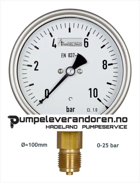 Hovedbilde Veskefylt manometer 0-25 bar